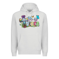 Dove Grey Easter Day He is risen Premium Hoodie - OliviaCreatesArt