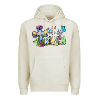 Oatmeal Heather Easter Day He is risen Premium Hoodie - OliviaCreatesArt
