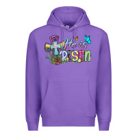 Purple Easter Day He is risen Premium Hoodie - OliviaCreatesArt