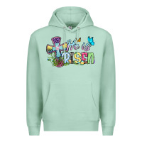 Seafoam Easter Day He is risen Premium Hoodie - OliviaCreatesArt