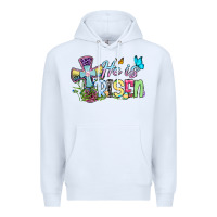 White Easter Day He is risen Premium Hoodie - OliviaCreatesArt