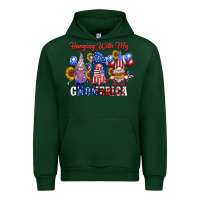 Forest Green hangin with my gnomerica Urban Hoodie - RacoonDesign