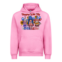 Fuchsia Pink hangin with my gnomerica Urban Hoodie - RacoonDesign