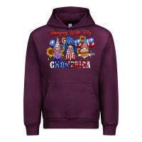 Mauve Wine hangin with my gnomerica Urban Hoodie - RacoonDesign