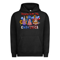 Pigment Black hangin with my gnomerica Urban Hoodie - RacoonDesign