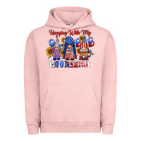 Pigment Salmon hangin with my gnomerica Urban Hoodie - RacoonDesign