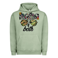 Pigment Oil Green mama of both Urban Hoodie - CowhideDigitalArt