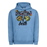 Pigment Pebble Blue mama of both Urban Hoodie - CowhideDigitalArt