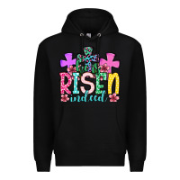 Black Easter Day He is risen indeed Premium Hoodie - OliviaCreatesArt