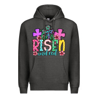 Charcoal Heather Easter Day He is risen indeed Premium Hoodie - OliviaCreatesArt