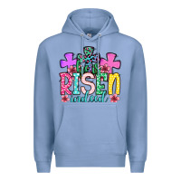 Colony Blue Easter Day He is risen indeed Premium Hoodie - OliviaCreatesArt