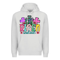 Dove Grey Easter Day He is risen indeed Premium Hoodie - OliviaCreatesArt