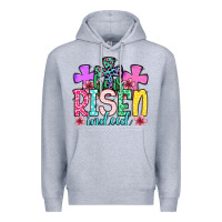 Heather Grey Easter Day He is risen indeed Premium Hoodie - OliviaCreatesArt