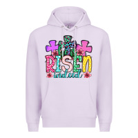 Lilac Easter Day He is risen indeed Premium Hoodie - OliviaCreatesArt