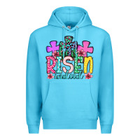 Ocean Blue Easter Day He is risen indeed Premium Hoodie - OliviaCreatesArt