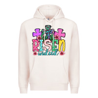 Pale Pink Easter Day He is risen indeed Premium Hoodie - OliviaCreatesArt