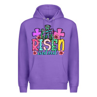Purple Easter Day He is risen indeed Premium Hoodie - OliviaCreatesArt