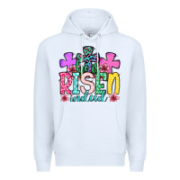 White Easter Day He is risen indeed Premium Hoodie - OliviaCreatesArt
