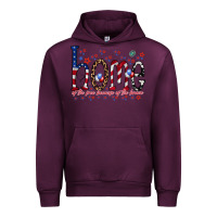 Mauve Wine home of the free Urban Hoodie - RacoonDesign