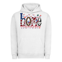 Pigment Lunar Rock home of the free Urban Hoodie - RacoonDesign