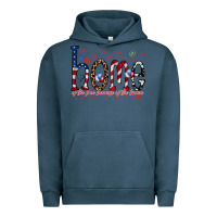 Pigment Midnight Navy home of the free Urban Hoodie - RacoonDesign
