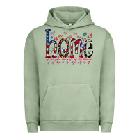 Pigment Oil Green home of the free Urban Hoodie - RacoonDesign