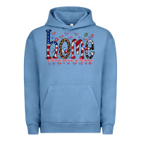Pigment Pebble Blue home of the free Urban Hoodie - RacoonDesign