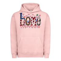 Pigment Salmon home of the free Urban Hoodie - RacoonDesign