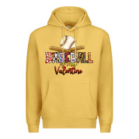 Antique Gold baseball is my valentine Premium Hoodie - RacoonDesign