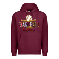 Burgundy baseball is my valentine Premium Hoodie - RacoonDesign
