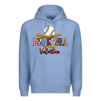 Colony Blue baseball is my valentine Premium Hoodie - RacoonDesign