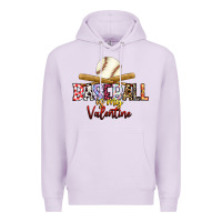 Lilac baseball is my valentine Premium Hoodie - RacoonDesign