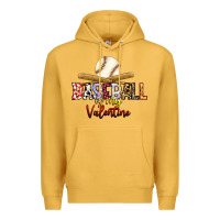 Mustard baseball is my valentine Premium Hoodie - RacoonDesign
