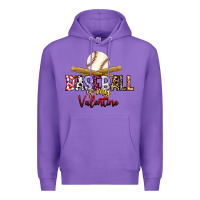Purple baseball is my valentine Premium Hoodie - RacoonDesign