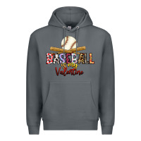 Rock baseball is my valentine Premium Hoodie - RacoonDesign