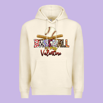 Baseball Is My Valentine Premium Hoodie Designed By Racoondesign