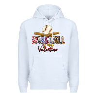 White baseball is my valentine Premium Hoodie - RacoonDesign