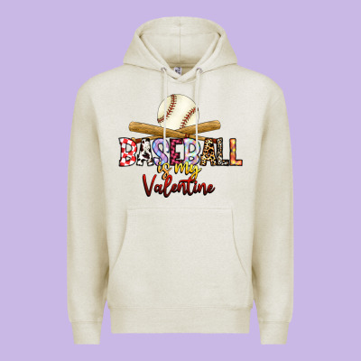 Baseball Is My Valentine Premium Hoodie Designed By Racoondesign