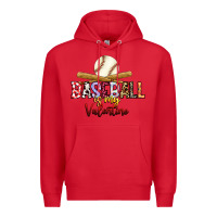 Red baseball is my valentine Premium Hoodie - RacoonDesign
