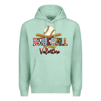 Seafoam baseball is my valentine Premium Hoodie - RacoonDesign
