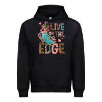 Black live on the edge ice skating Urban Hoodie - FaDigitalArtStudio