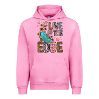 Fuchsia Pink live on the edge ice skating Urban Hoodie - FaDigitalArtStudio
