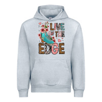 Heather Grey live on the edge ice skating Urban Hoodie - FaDigitalArtStudio