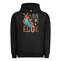 Pigment Black live on the edge ice skating Urban Hoodie - FaDigitalArtStudio