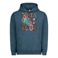 Pigment Midnight Navy live on the edge ice skating Urban Hoodie - FaDigitalArtStudio