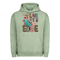 Pigment Oil Green live on the edge ice skating Urban Hoodie - FaDigitalArtStudio