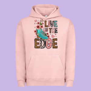 Live On The Edge Ice Skating Urban Hoodie Designed By Fadigitalartstudio