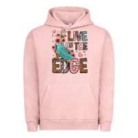 Pigment Salmon live on the edge ice skating Urban Hoodie - FaDigitalArtStudio