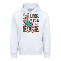White live on the edge ice skating Urban Hoodie - FaDigitalArtStudio
