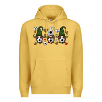 Antique Gold soccer gnome Premium Hoodie - HRA Design Shop